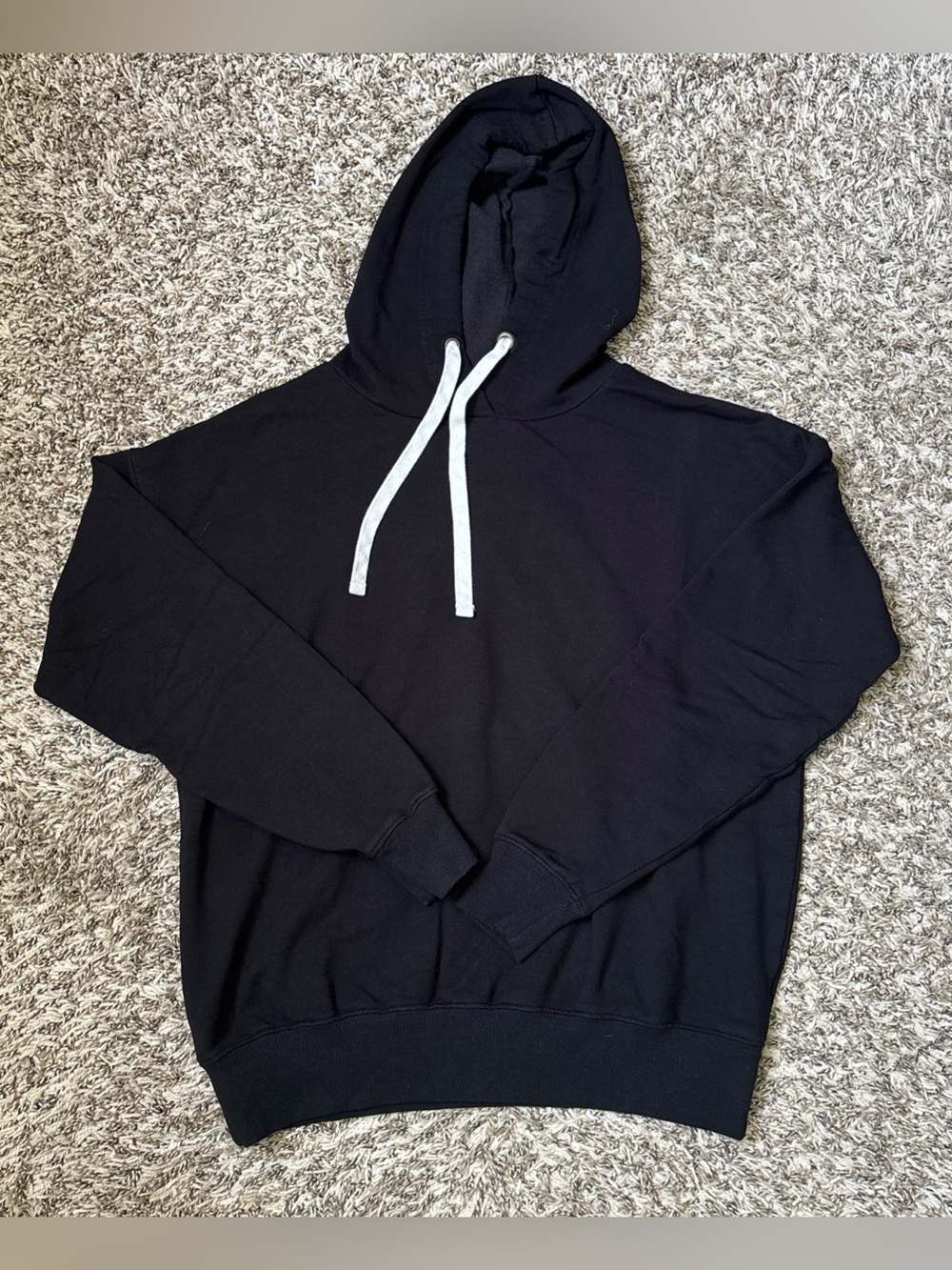 Buffalo David Bitton Black Hoodie with White Drawcords